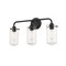 Z-Lite Delaney 3 Light Vanity, Matte Black & Clear 471-3V-MB - alternate 1
